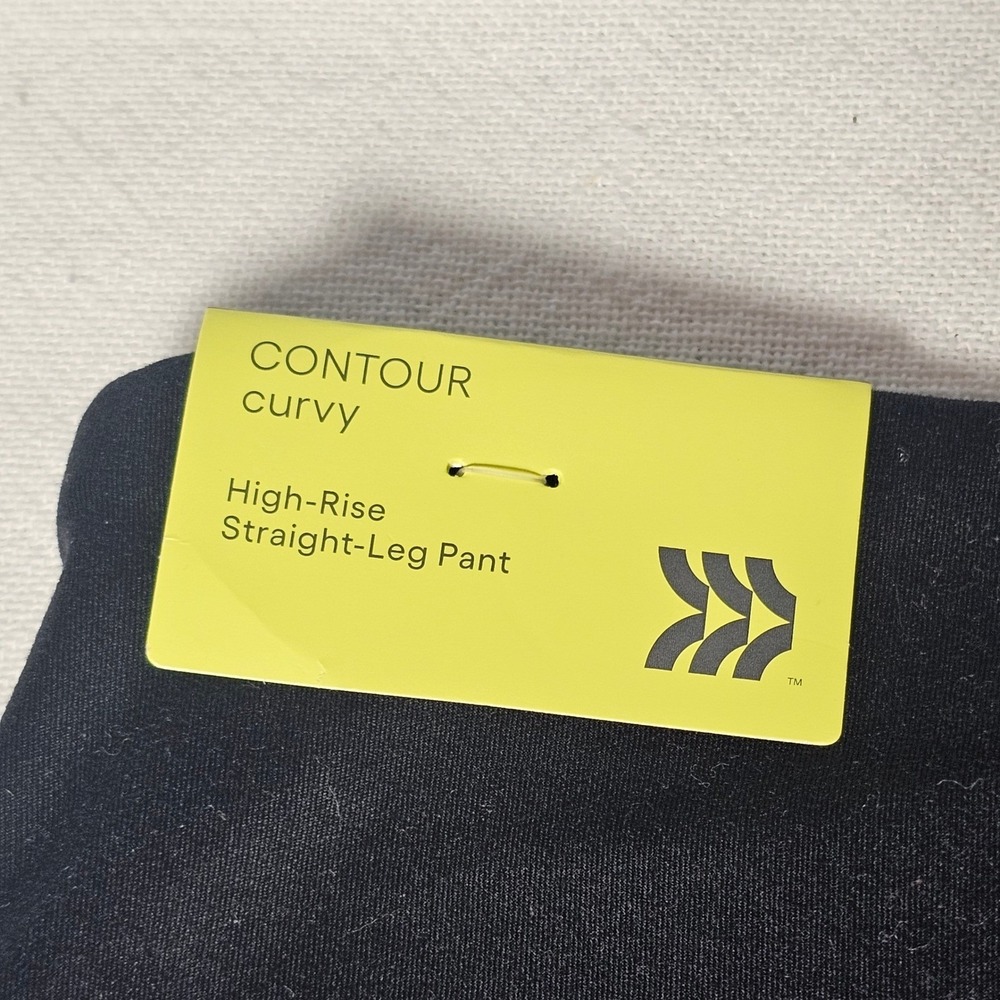 All in Motion Womens XL Short High-Rise Straight-Leg Pant Contour Curvy Black - Picture 7 of 9